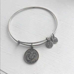 Alex & Ani Silver Marines (USMC) Bangle
